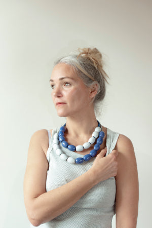 Rosaria, collana a due fili